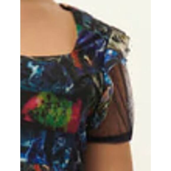 UNIQUE VINTAGE Corpse Bride sz s 4 black mesh baby doll mini dress NWT B920 - Picture 4 of 7